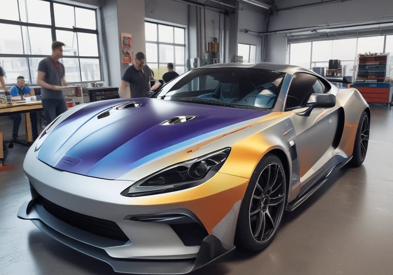 Close-up of a high-quality printed poster with vibrant colors.