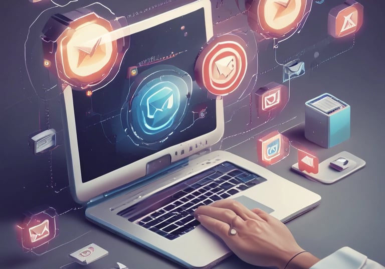 Close-up of a sleek user interface with futuristic tech elements.