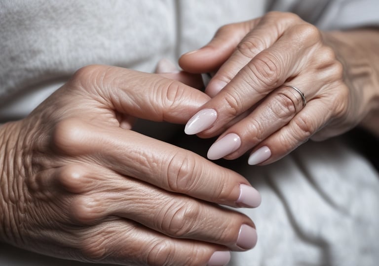 a person laying in a bed with their feet up