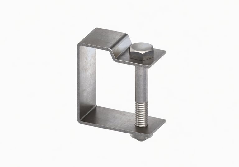 End Panel clip for molded grating projects