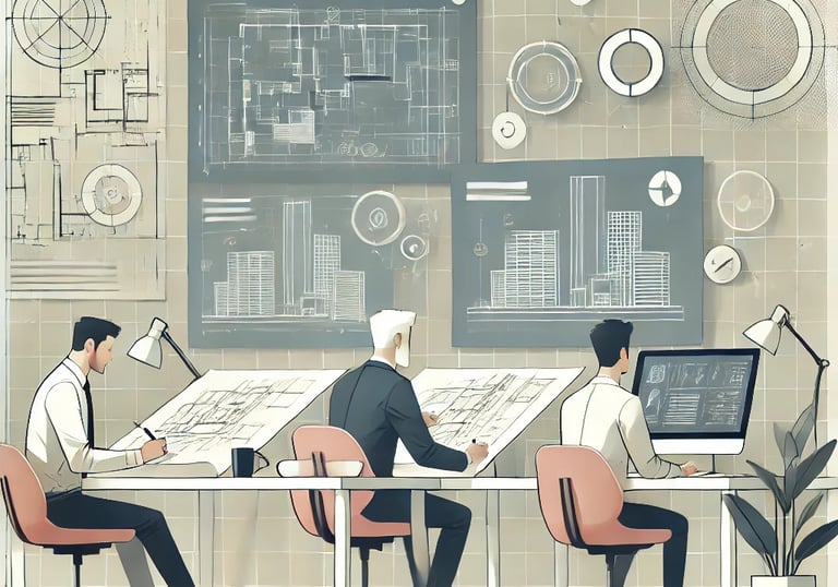 Ingénieurs collaborant à l’optimisation énergétique et à la maintenance prédictive.