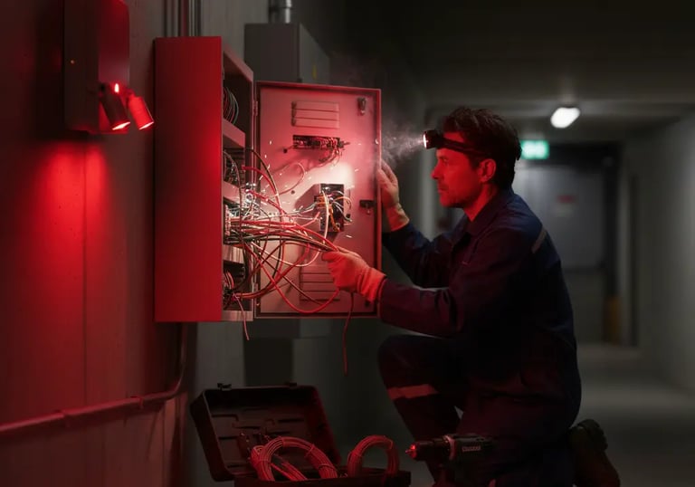 Electrician in Coventry doing emergency work 