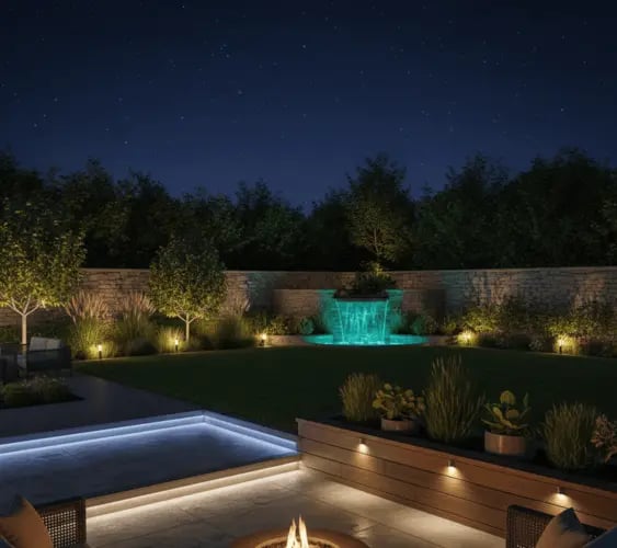 Garden lights installer in Bedworth installed LED lights 