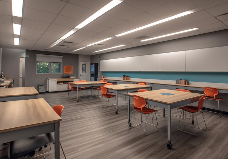 lights installed in the school of Solihull