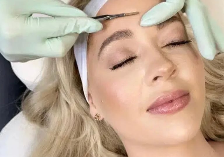 a women getting a dermaplane treatment done