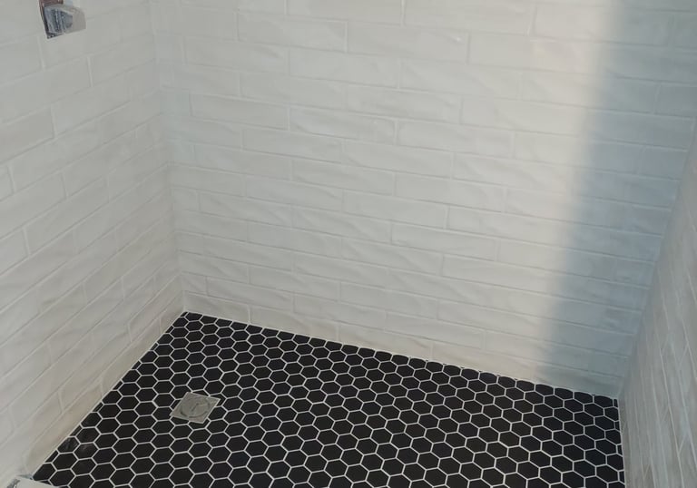 tilied shower installation