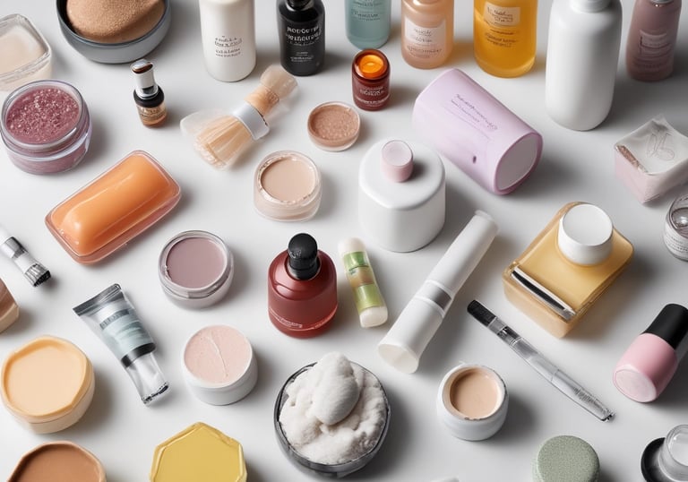 A colorful display of baby toys and accessories neatly arranged on shelves.