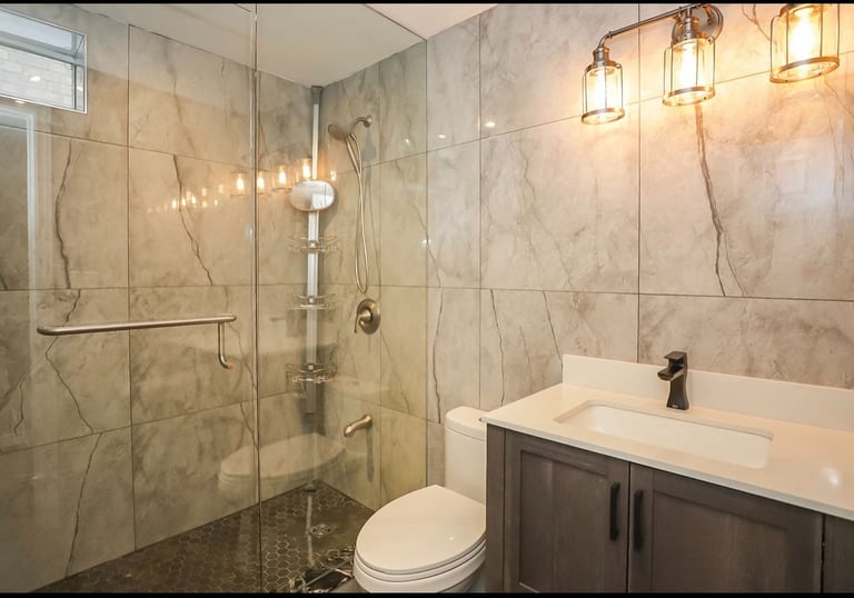 Full tile bathroom