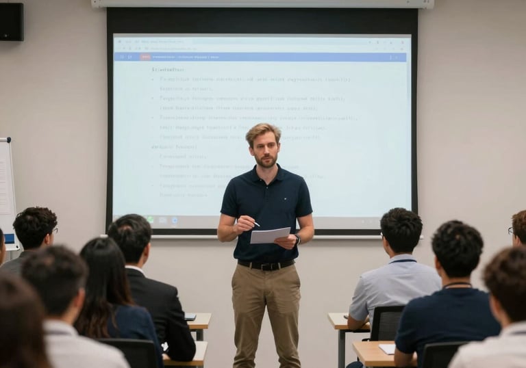 a man riding a skateboard down a street next to tall buildings