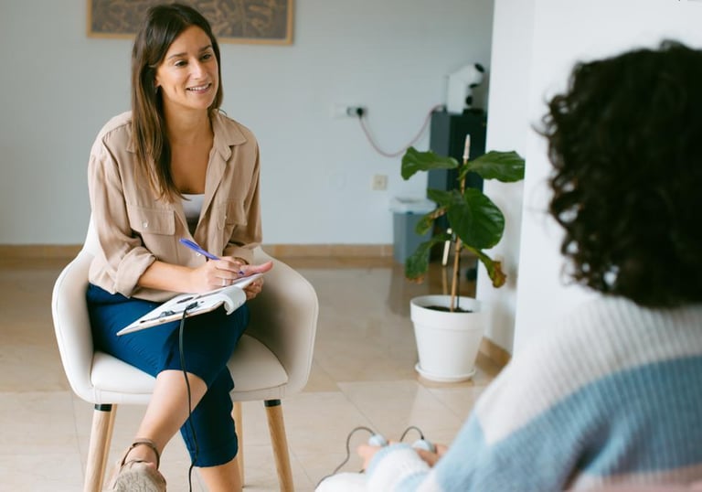 Psicóloga en terapia emocional