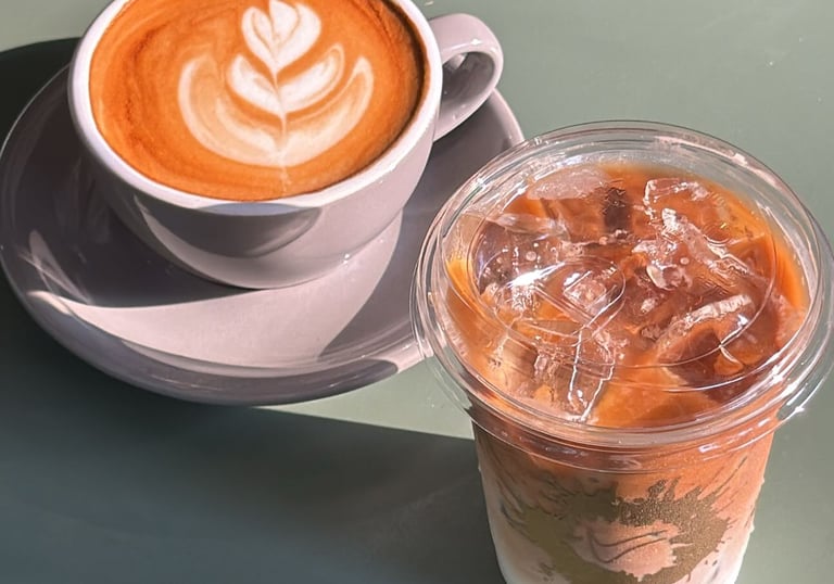 a cup of coffee with a cup of coffee