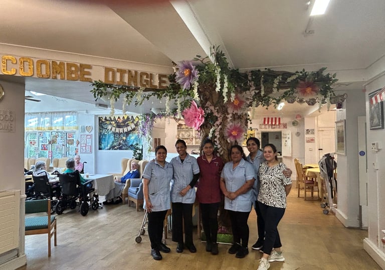care team in lounge