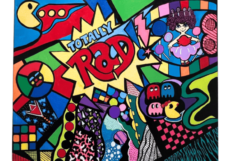 Art by Frankie Pop Art of the Games we Played in the 80s - it is also a trivia piece 
