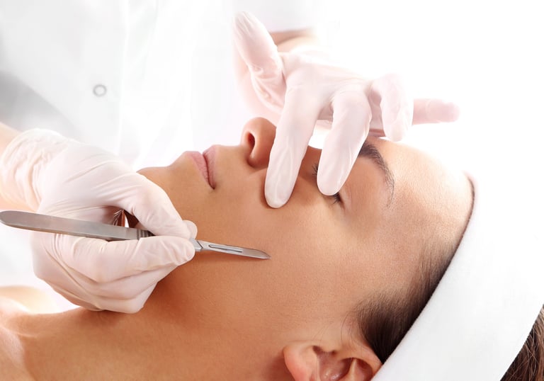 Dermaplaning treatment for exfoliated, smooth skin