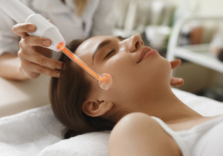 Acne clearing facial using high frequency technology
