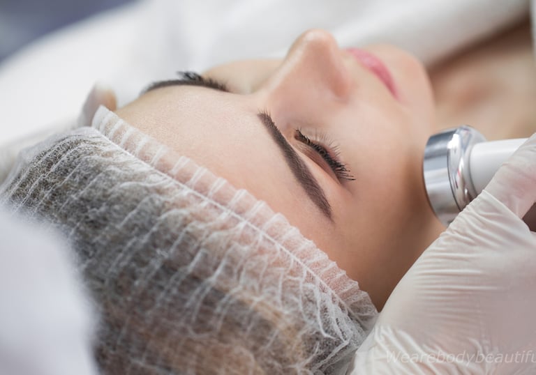 Anti-aging and skin tightening ultrasound facial therapy