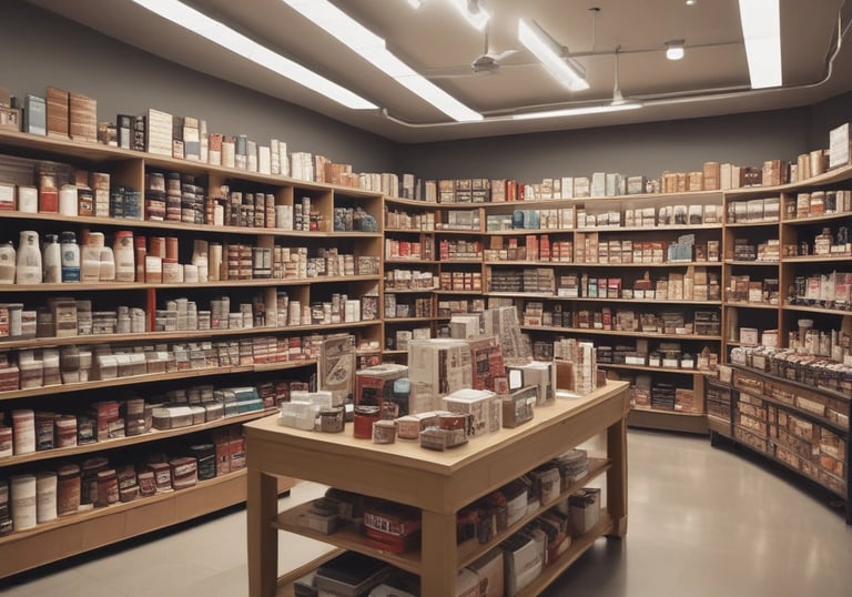 a man riding a skateboard down a street next to tall buildings