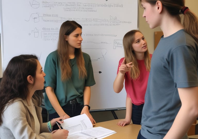 A wall is divided into two sections with a vertical boundary. The left side is a deep red color, while the right side is light gray. Mounted on the red section is a blue sign featuring symbols for accessibility, indicating services for people with disabilities, including figures of a wheelchair, a person with a cane, and a person with a stroller. Below these symbols, the words 'CALL HEAR' and a website link are displayed.
