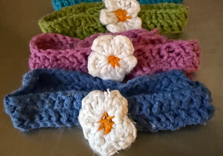  Unique crochet collars washed every day :-)