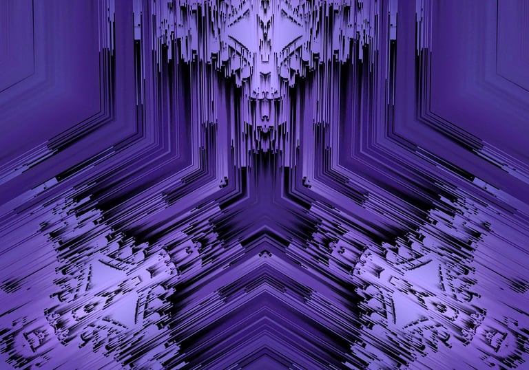 AI-generated glitch art with digital distortion effects