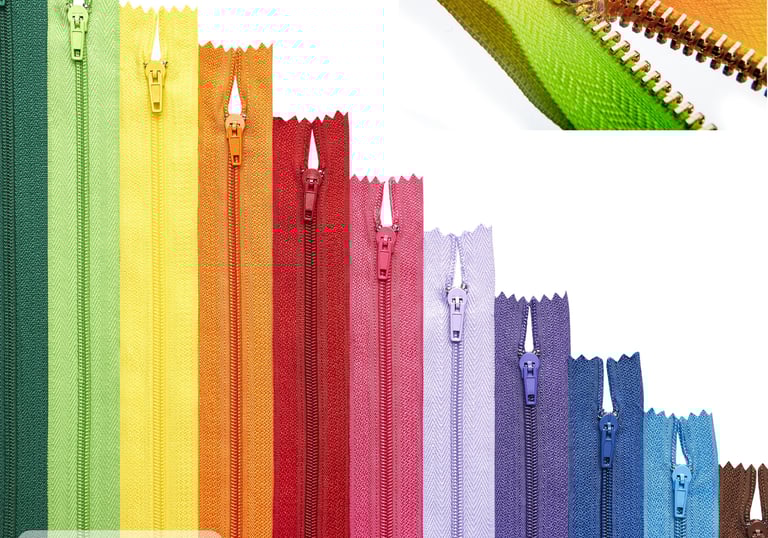 Rongzhiyue: Colorful rainbow zippers close-up