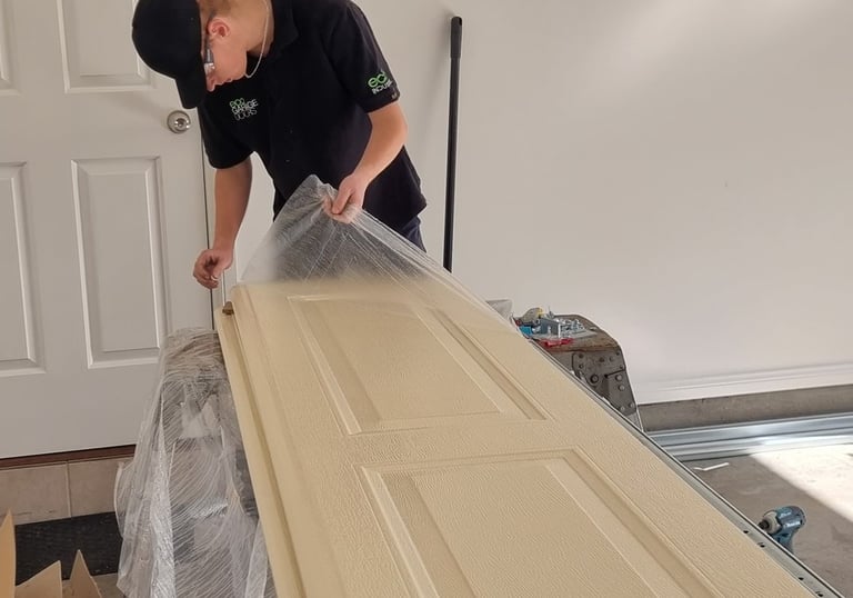 New garage door installation