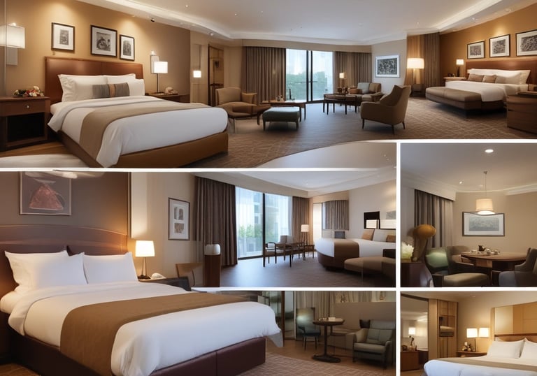 A map pinpointing various hotel locations for easy navigation.