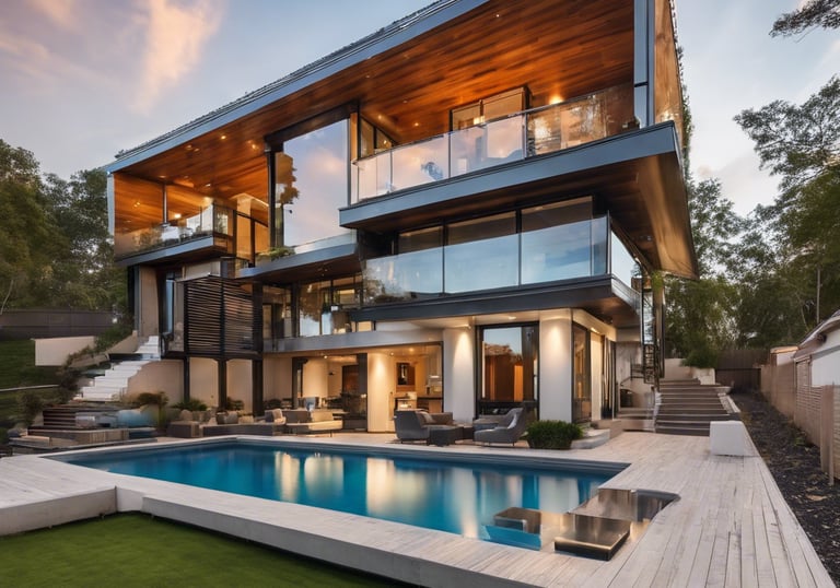 CASA MODERNA CON PISCINA