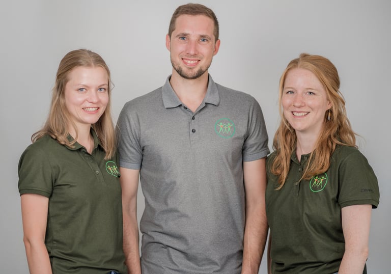 a man and woman standing next to each other