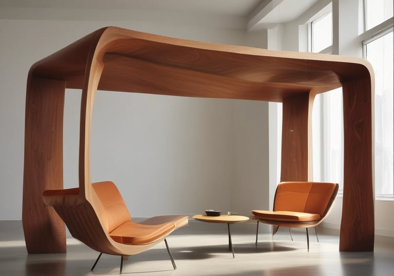 A beautifully designed living room with modern furniture and natural light.