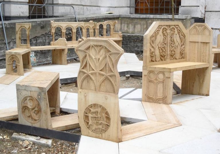 Pancras Lane Benches by Sarah Liptrot