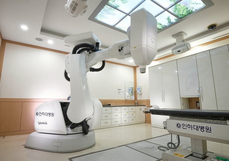 An image of Robotic CyberKnife Radiosurgery device