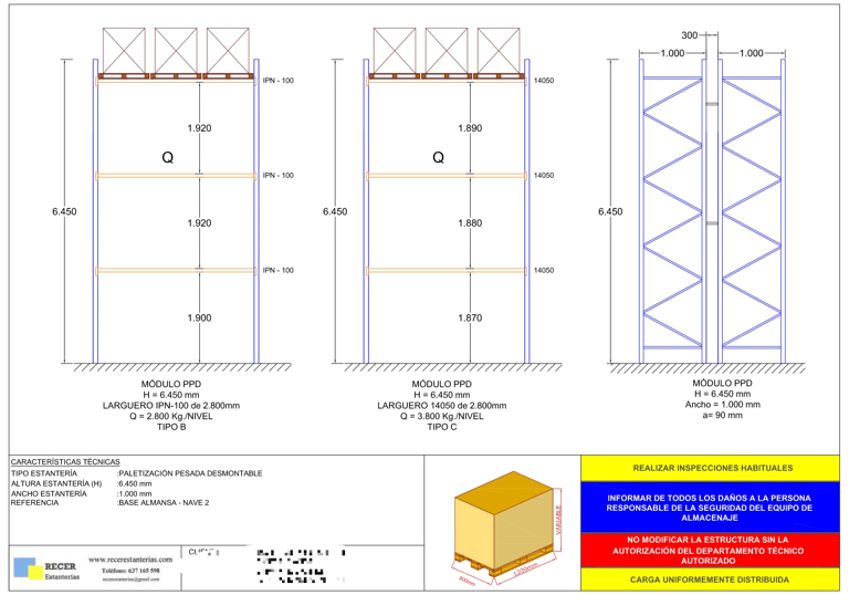 informe tecnico de uso de estanterias metalicas
