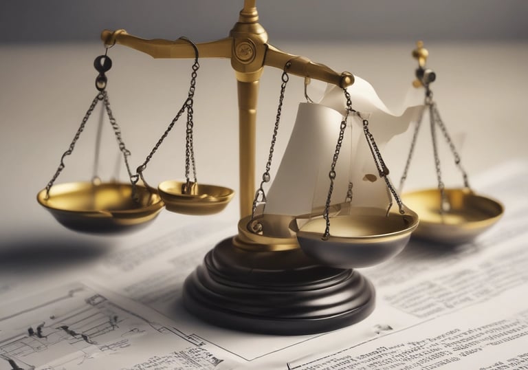 Close-up of hands sorting important documents on a wooden desk with a laptop nearby.