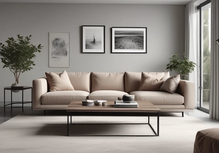 A technician carefully cleaning a modern sofa upholstery with professional equipment.