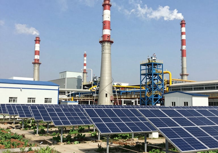 Close-up of energy grid technology with glowing blue and green lights.