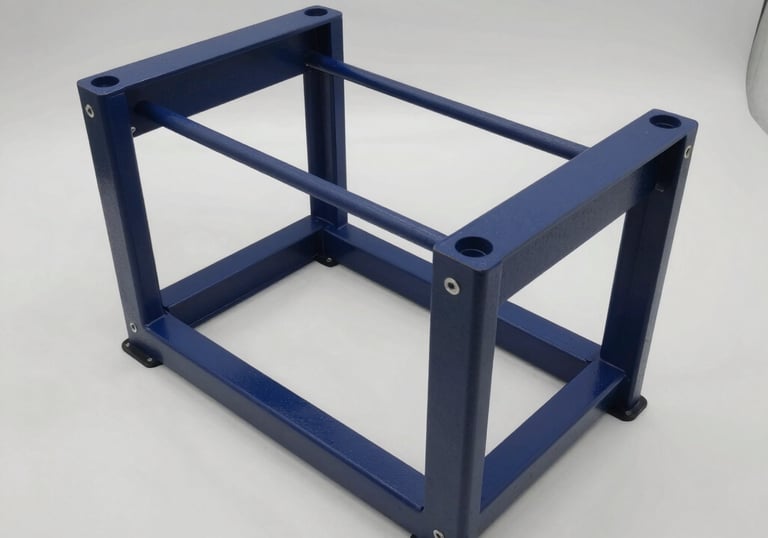 Modern metal window frame installed in an industrial-style building.