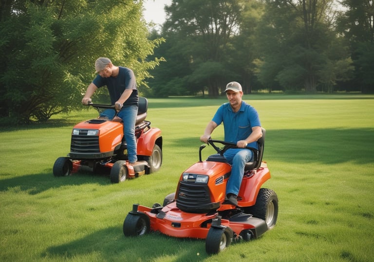 A freshly mowed lawn showcasing a clean and tidy landscape.