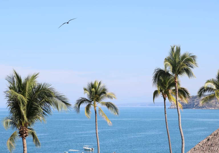 Vista de la playa Los Ayala en Nayarit