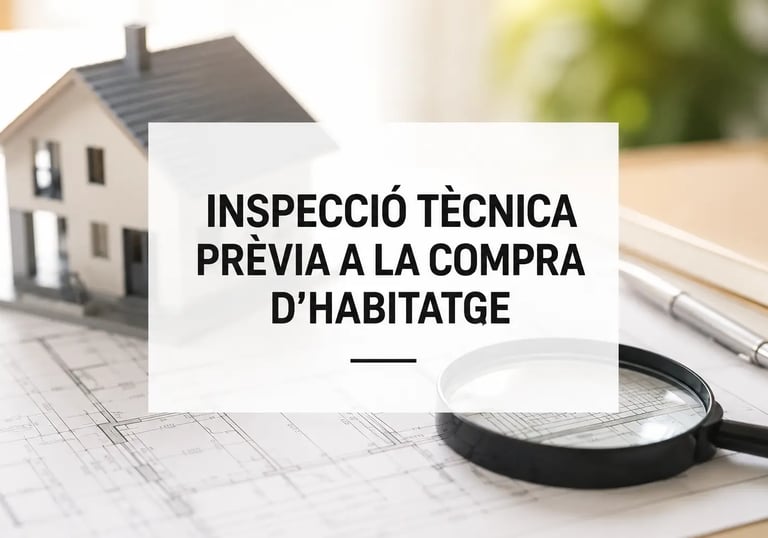 inspecció prèvia compra d'un habitatge o local arquitecte aparellador