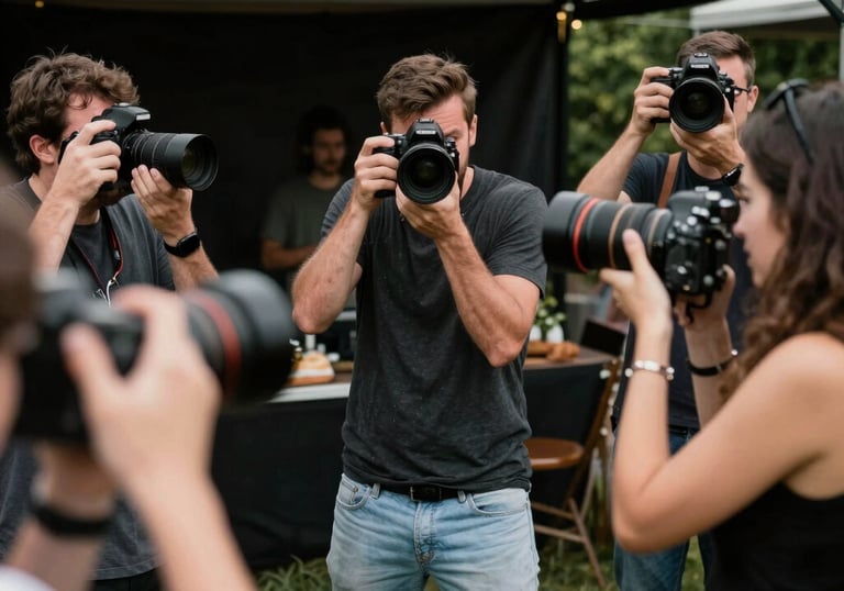 Creative designer sketching vibrant advertising concepts on a digital tablet.