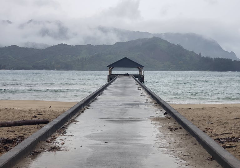 Hanalie Bay Pier, Kuai, Hawaii