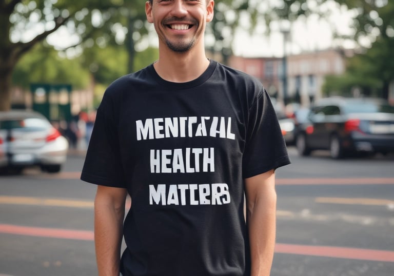 An influencer sharing a heartfelt mental health message on social media with brand logos visible.