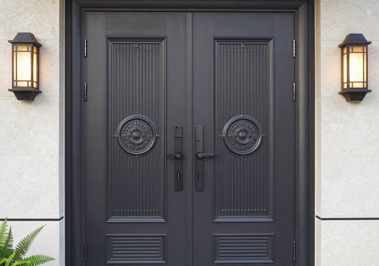 Minimalist golden tile icon on a white background with soft shadow.