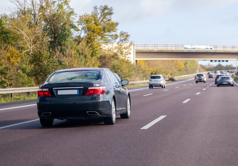 Cars on Motorway