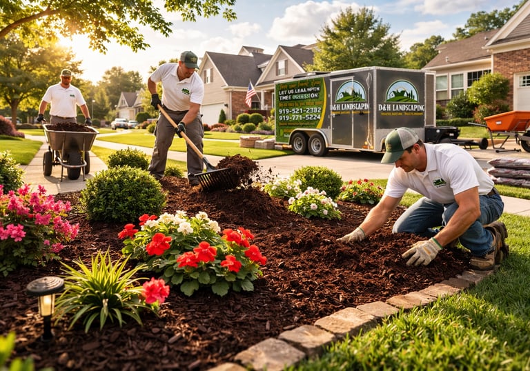 Residential landscaping and lawn maintenance services provided by trusted professionals in Raleigh