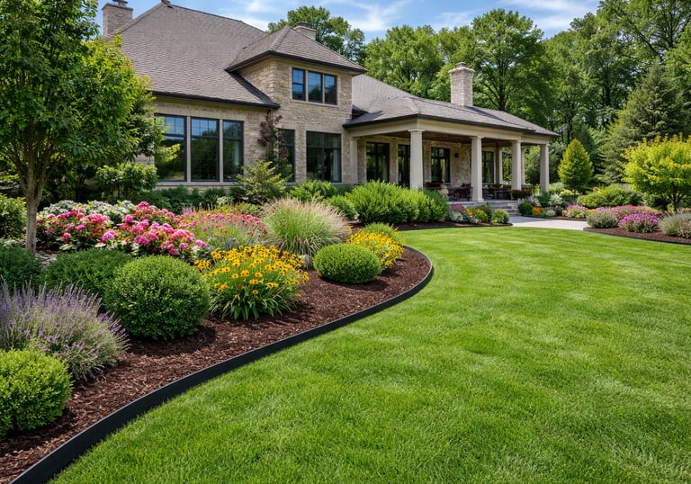 Professional lawn care services including mowing and edging in Garner, Raleigh NC