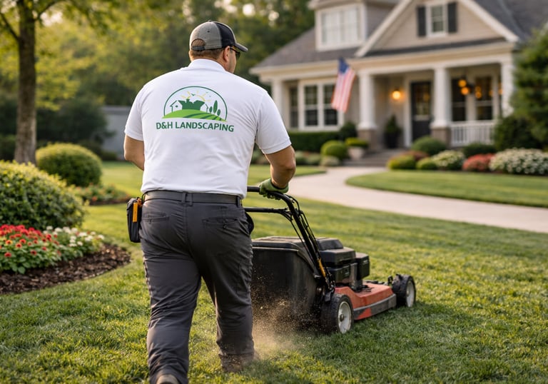 D&H Landscaping NC professional lawn mowing service in Garner North Carolina