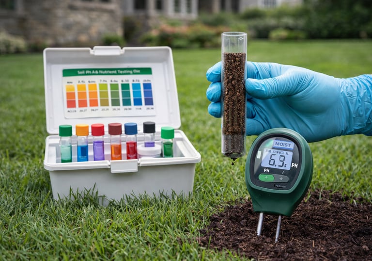 Professional lawn soil analysis and pH testing in the Triangle area of North Carolina.