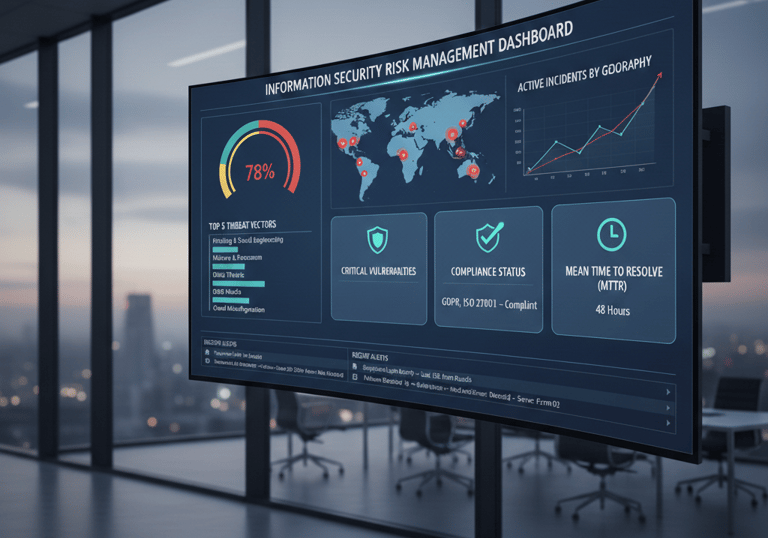 Monitor com dashboard para gestão de riscos